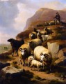 shepherd seaside on hill